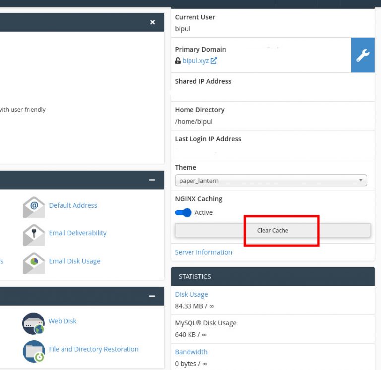 How to Clear NGINX cache from cPanel – HostMight Support